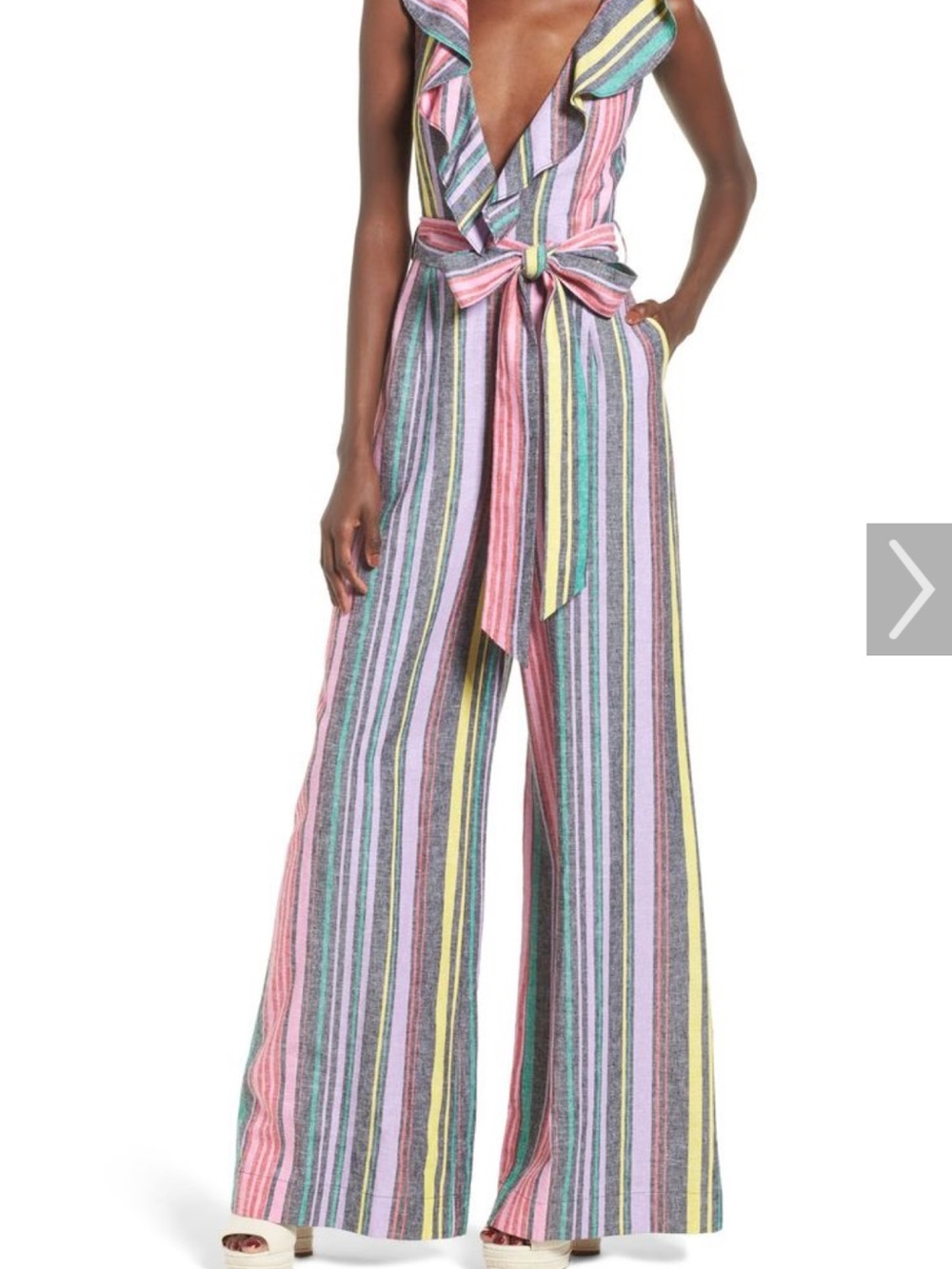 AFRM Striped Wide-Leg Jumpsuit